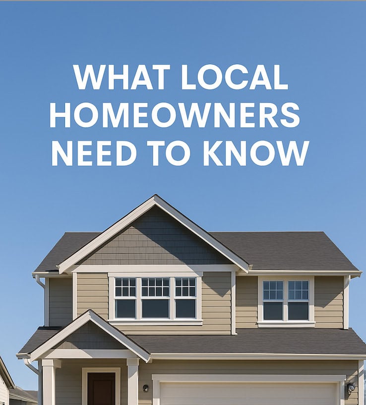 Two-story home under clear blue sky representing plumbing tips and advice for local homeowners in the Lower Mainland.