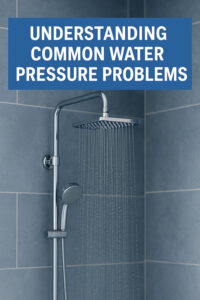 Modern shower with steady water flow illustrating common water pressure problems in homes.